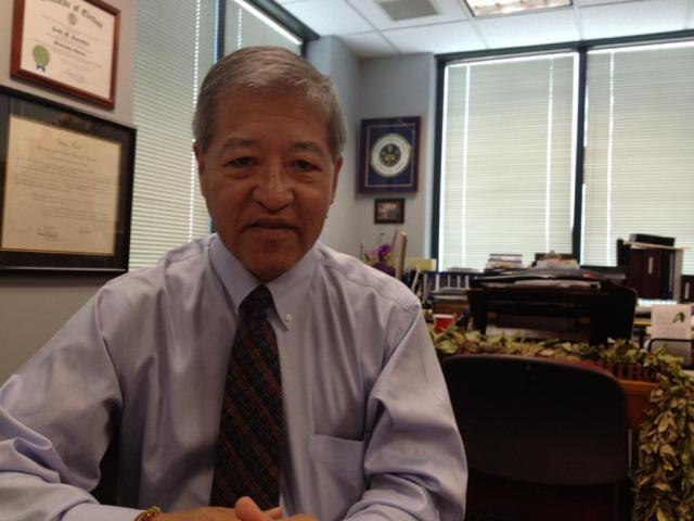 Keith Kaneshiro in his office