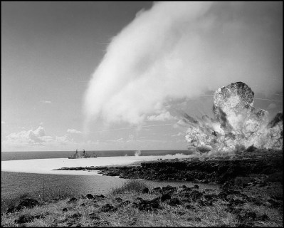 TNT detonation on Kahoolawe Island during Operation Sailoir Hat. 1965.