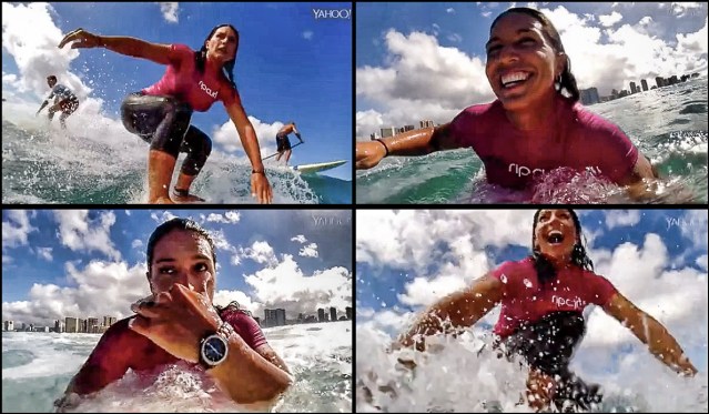 Tulsi 4-up surfing with watch 8.19.14