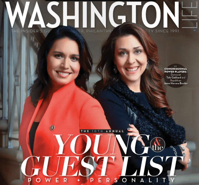 Gabbard in Washington Life mag