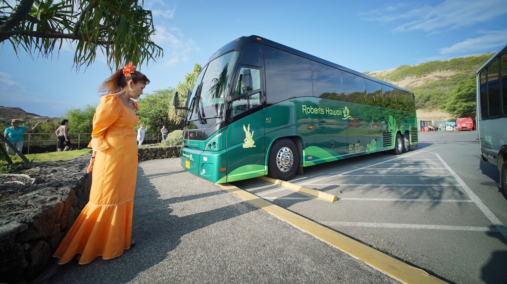 Hanauma Bay Nature Reserve Roberts Hawaii bus.