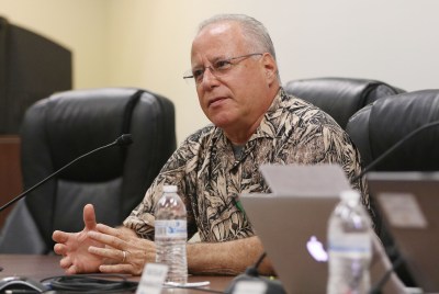 Honolulu Civil Beat Civil Cafe Sen Russell Ruderman at Captiol with Sen Maile Shimabukuro, Janet Mason and Carmille Lim. 17 march 2016