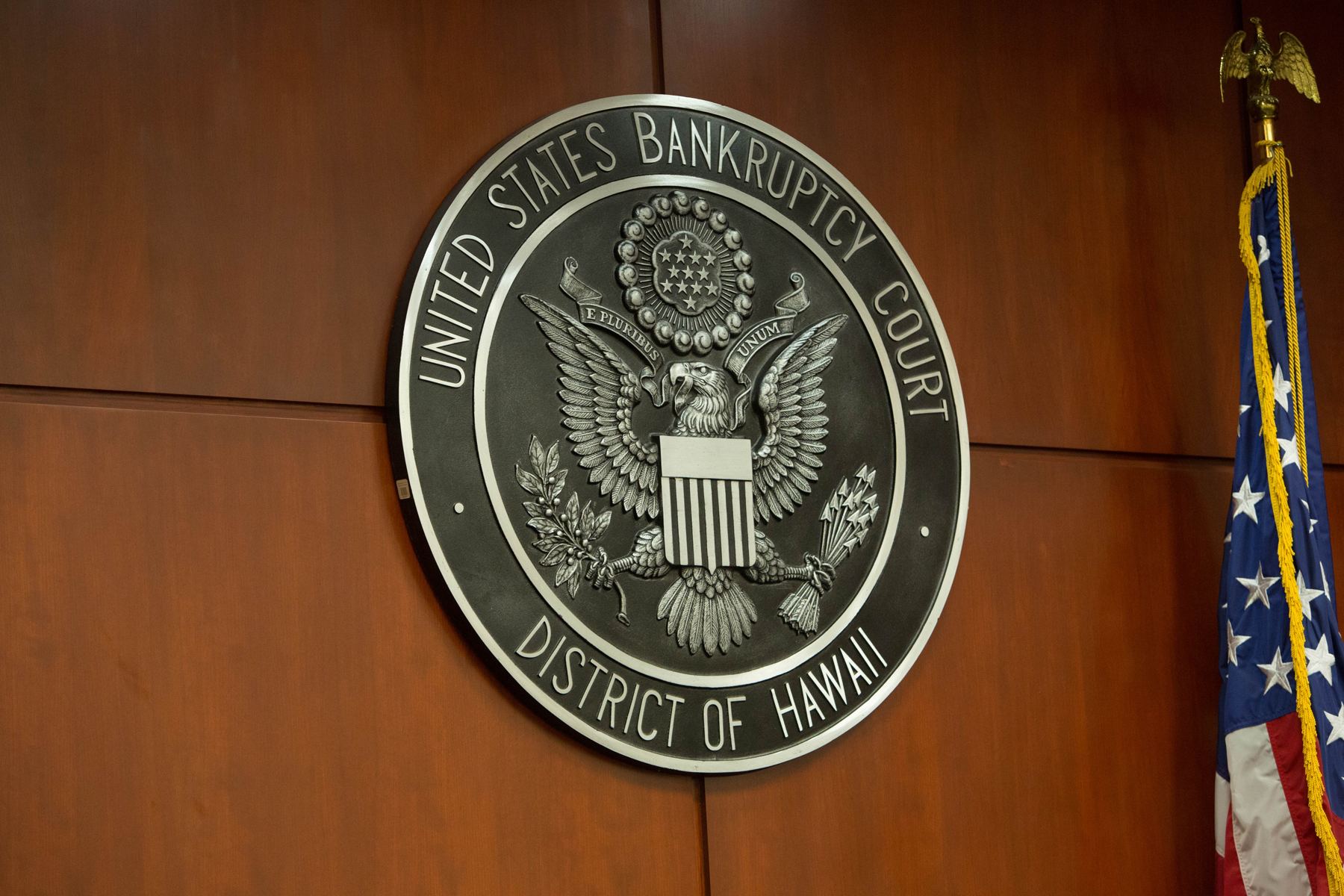Inside the United States Bankruptcy Court in downtown Honolulu.