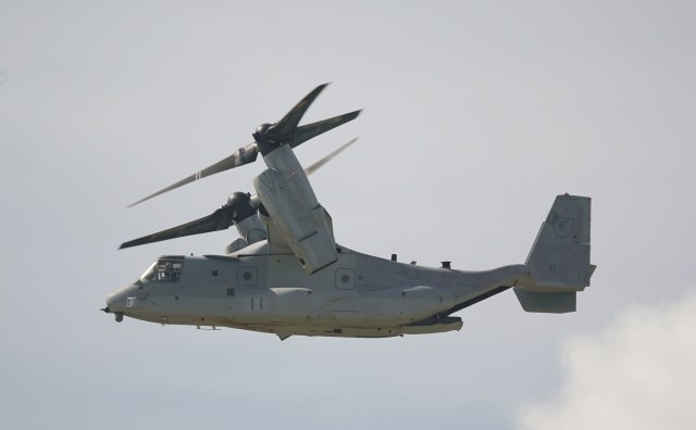 US Marines Osprey RIMPAC exercises near Pyramid Rock Beach park. 30 july 2016