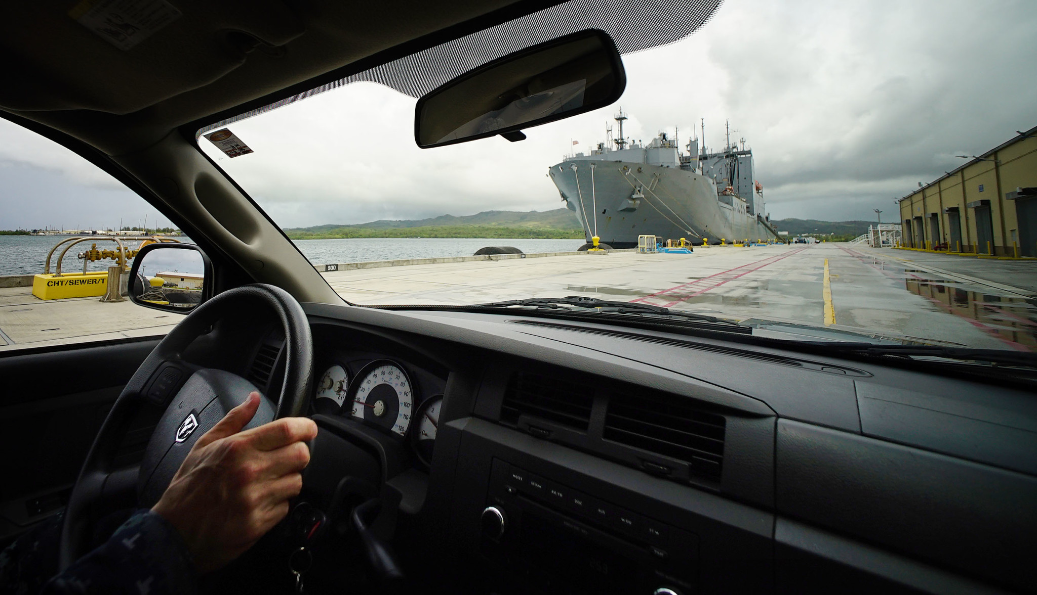 Guam US Navy Base Marianas on tour with base commander. 22 aug 2016