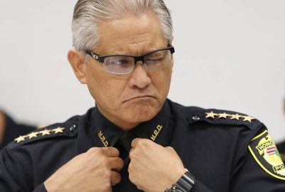 HPD Chief Louis Kealoha wink HPD police commission mtg. Guessing he was winking at chief Wong who serves as SHOPO counsel and towards Maafala. 7 sept 2016