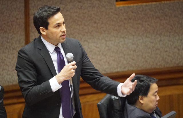 Rep Chris Lee speaks during abortion discussion floor House. 11 april 2017