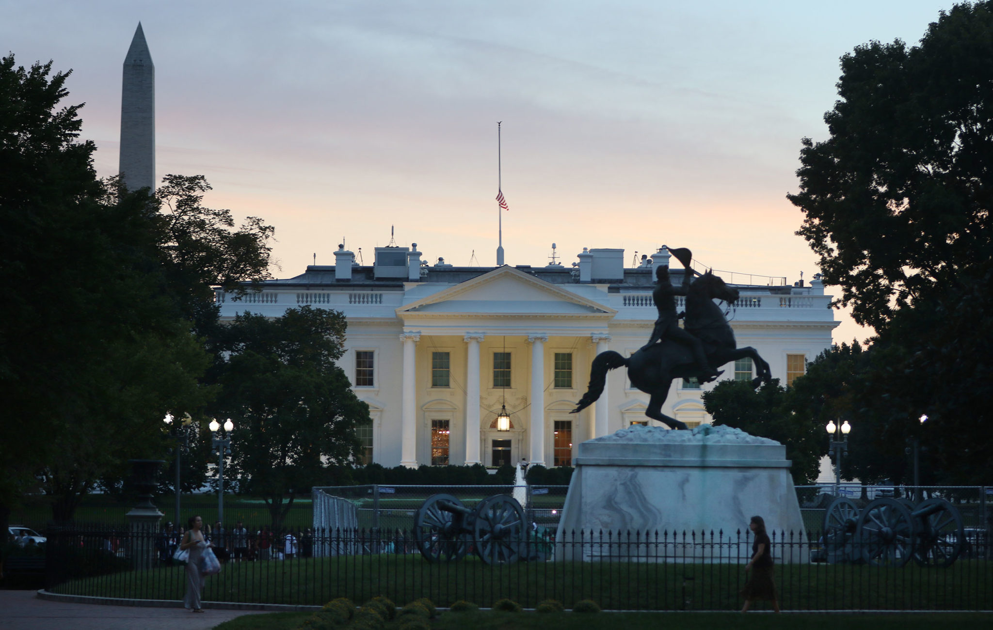 White House Washington DC sunset. 2017