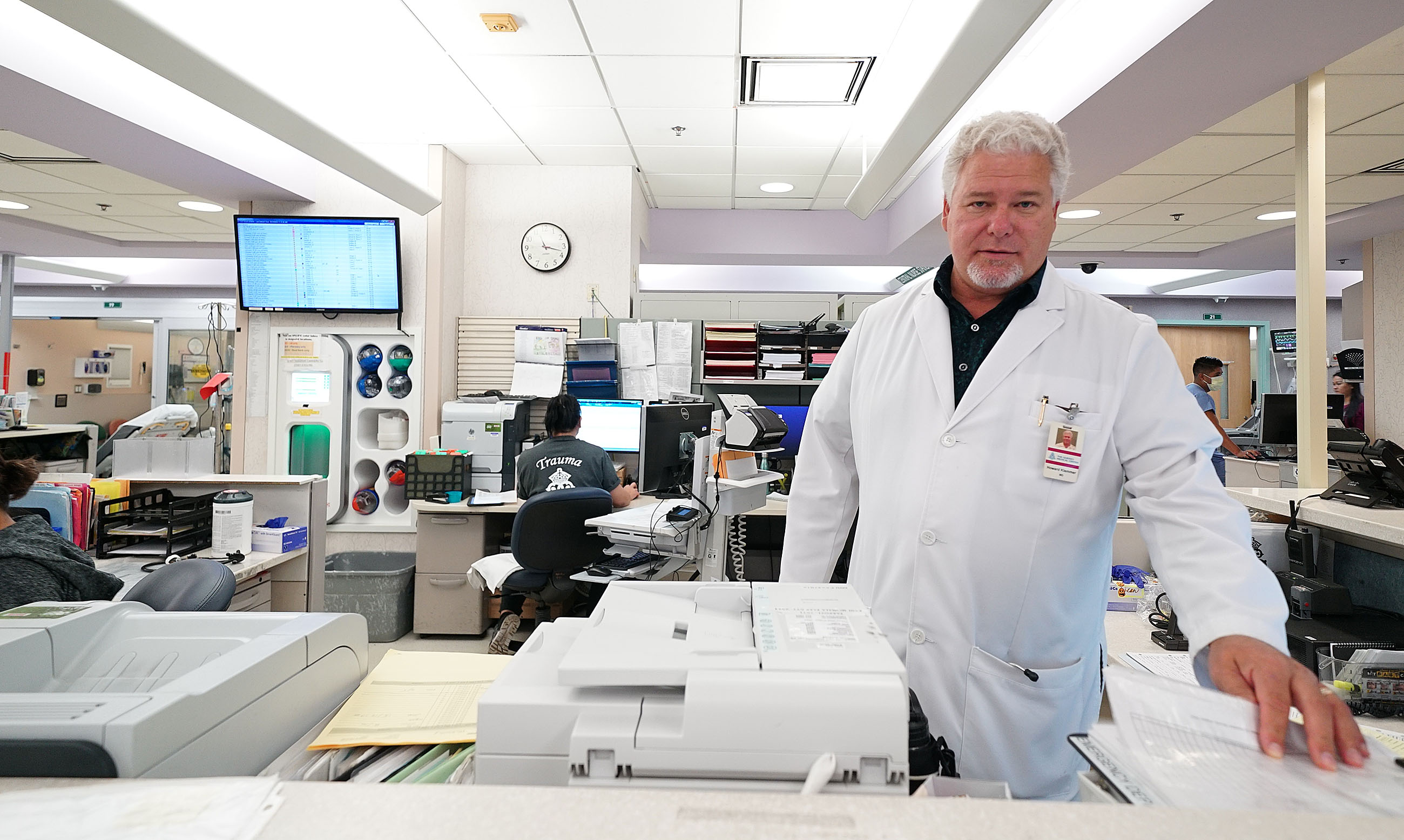 Dr Howie Klemmer in the Queen Emergency Room.
