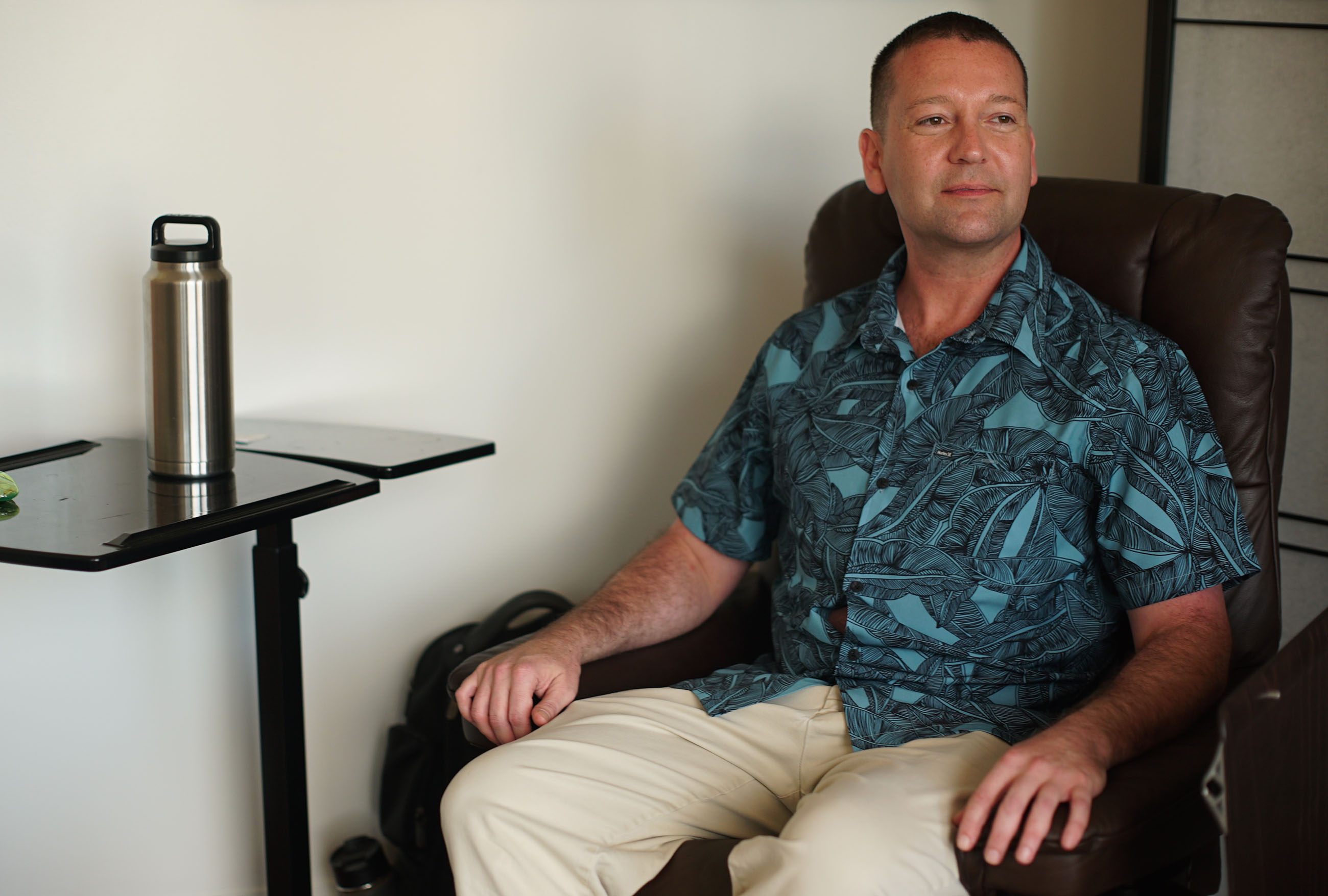 Psychologist Bracken Gott at his office.