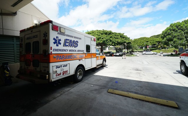 Queens Emergency Room ambulance area.