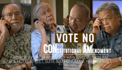 Ad Watch: Four Hawaii Govs Team Up To Defeat ConAm