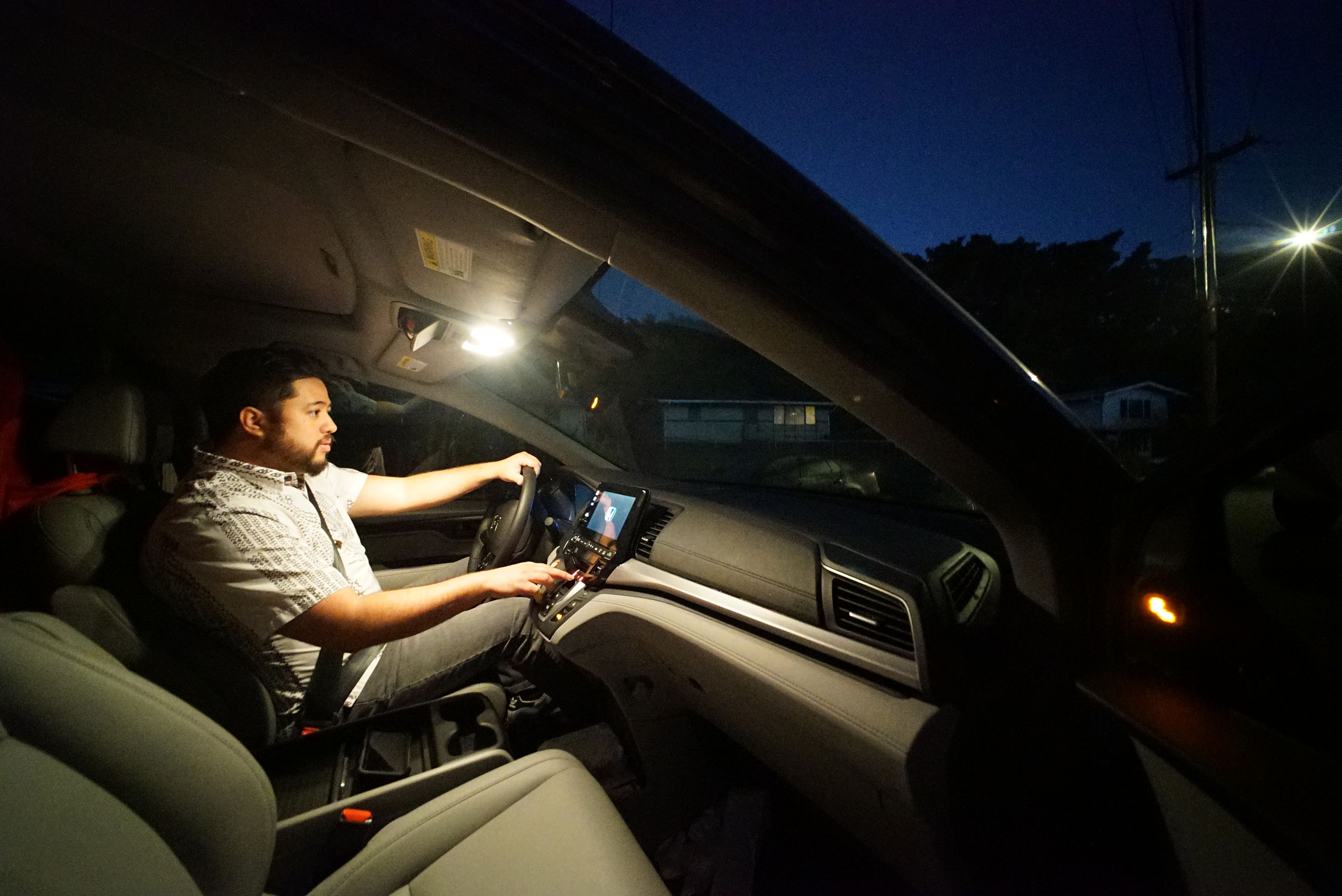 Zuri Aki leaves his multigenerational home on his way on a long commute from Mililani to town