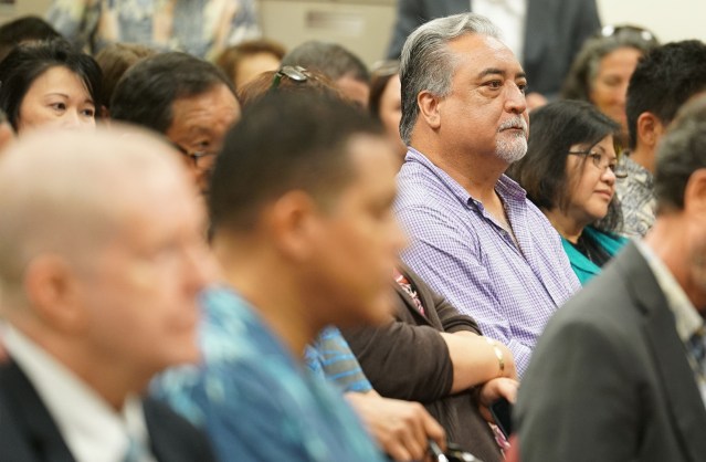 Director Public Safety Nolan Espinda sits during a briefing on prisons.