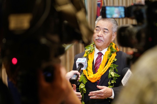 Governor David Ige press conference post State of State address.