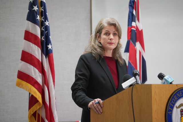 Attorney General Clare Connors announces suspension of Keith Kaneshiro.