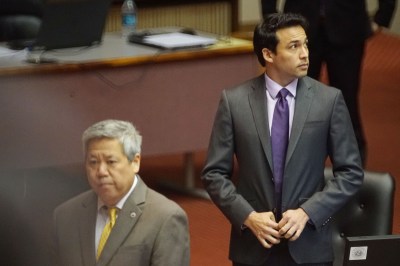 Rep Chris Lee during Pot Bill discussions during floor session.