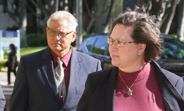 Katherine Kealoha and Louis Kealoha arrive at District Court.
