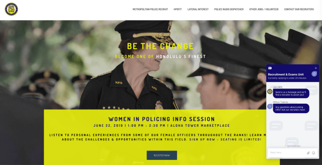 Honolulu Police Recruiting Website