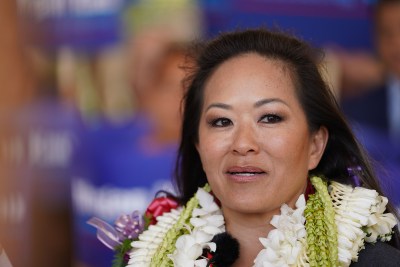 Attorney Megan Kau announces her candidacy for Honolulu city prosecutor.