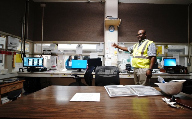 Doctor Run Heidelberg Hawaii State Hospital Administrator in the nurses station inside the Guensberg building.