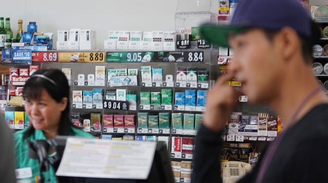 Juul Vape e cigarette material at 7 11 convenience shop at McCully Shopping Center.