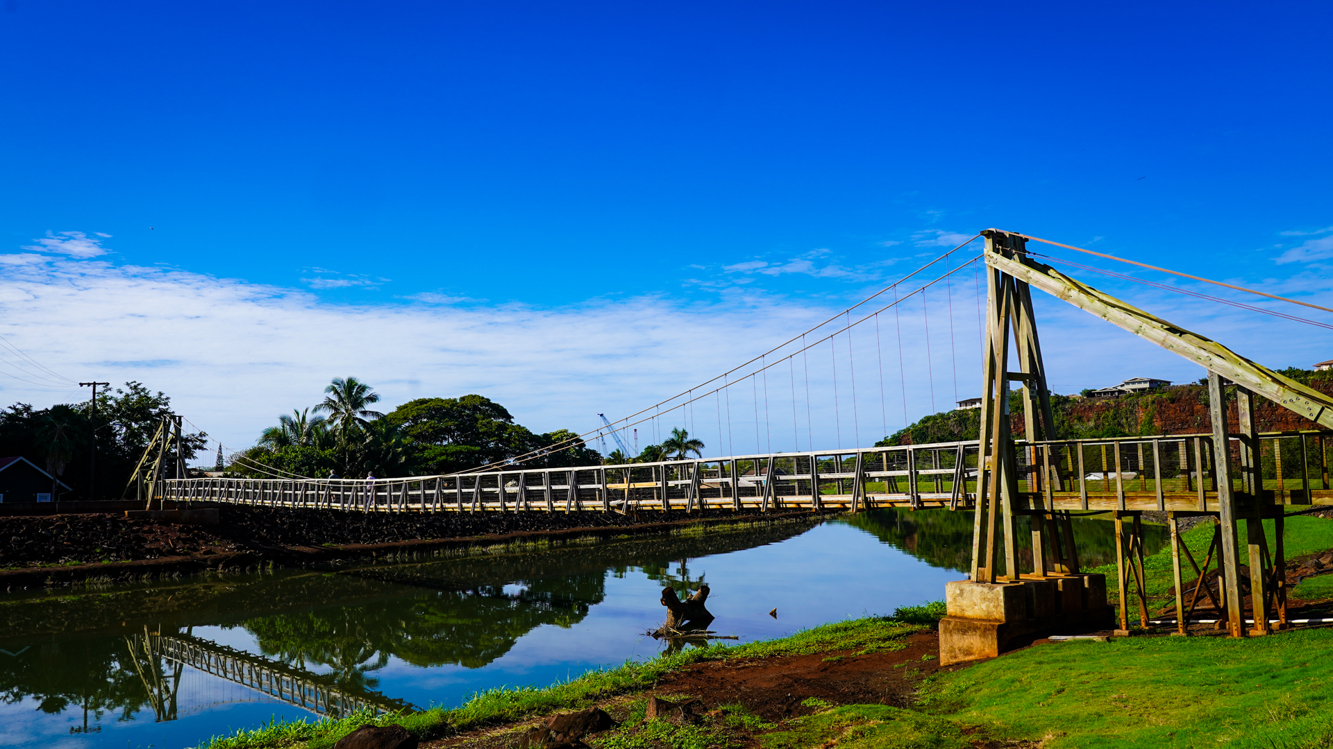 Hanapepe Kauai Fault Lines Swinging Bridge River