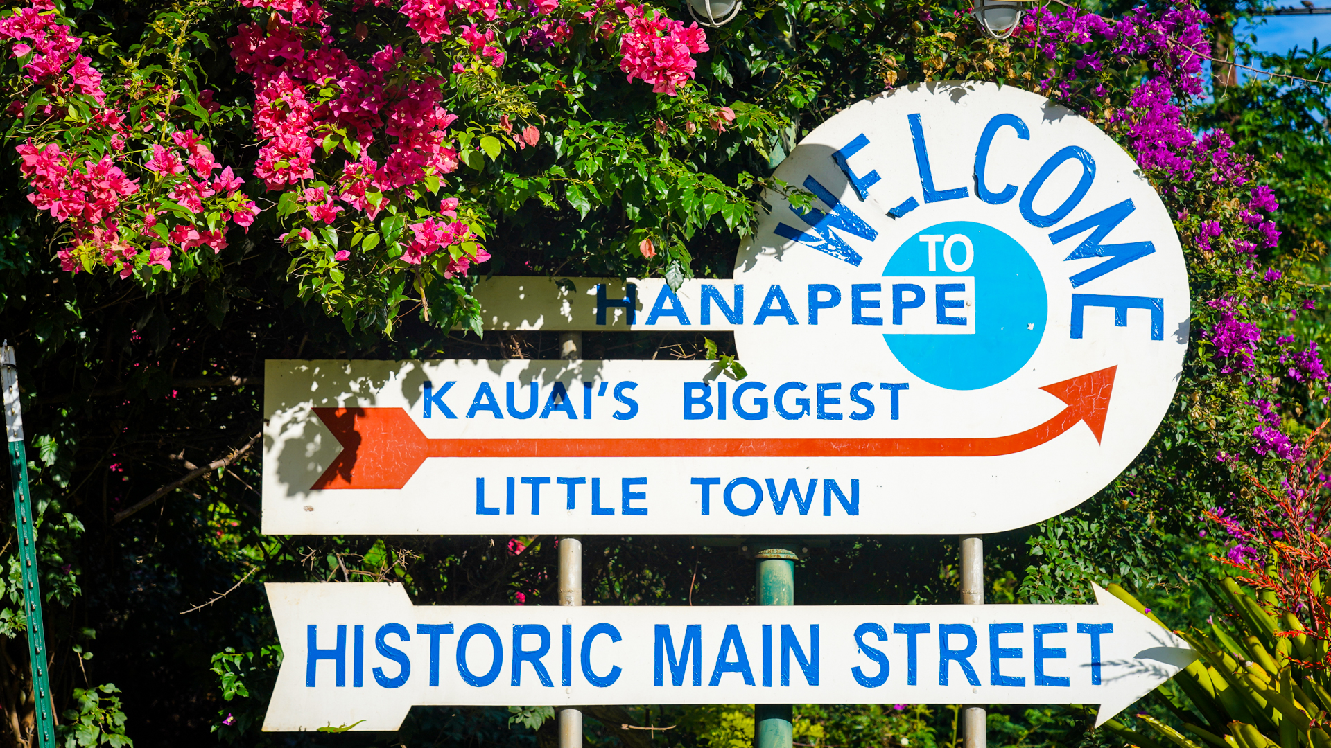 Hanapepe Kauai Fault Lines Welcome Sign