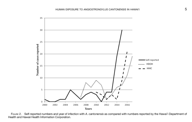 Rat Lungworm Case count