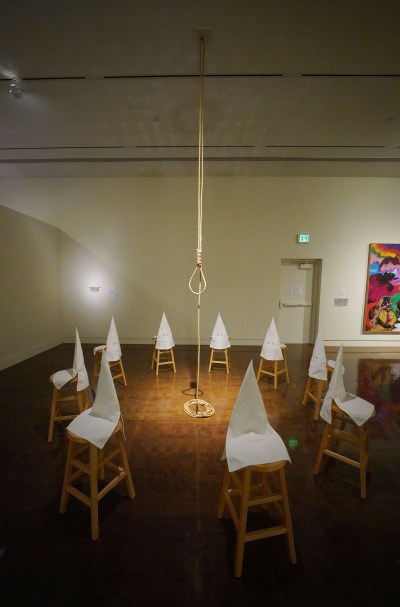 Duck, Duck, Noose by Gary Simmons. Honolulu Museum of Art exhibition called 30 Americans.