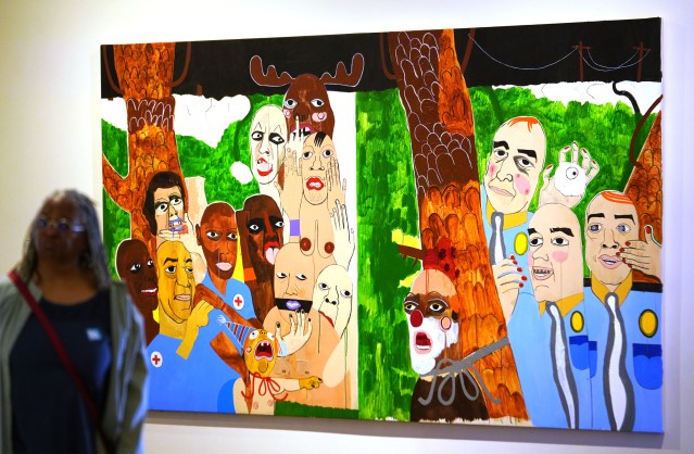 Nina Chanel Abney painting entitled ‘The Party’s Over’. 2007.