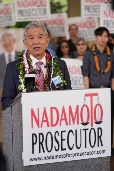 Acting Prosecutor Dwight Nadamoto announces run for prosecutor.