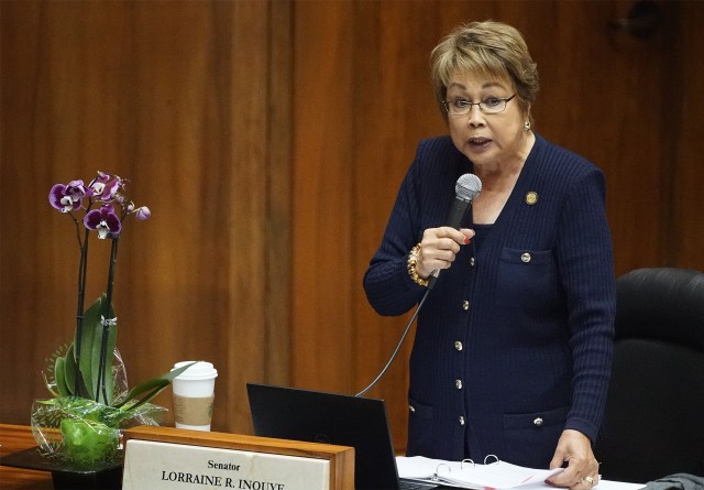 Senator Lorraine Inouye debate on carbon tax in the Senate.