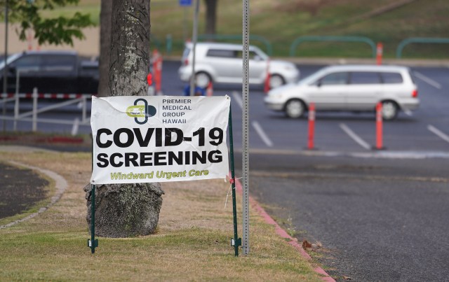 COVID-19 testing by Premier Medical Group Hawaii at Kakaako Waterfront Park. August 9, 2020