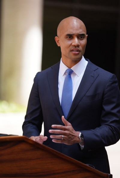 US Attorney District of Hawaii, Kenji Price leads press conference charging Alexander Yuk Ching Ma with espionage at the Federal Building. August 17, 2020