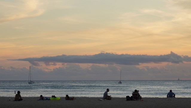 For the most part i observed most people on the beach watching and enjoying the sunset following the rules and practicing social distancing during the reopening of parks and beaches after surge in COVID-19 cases. September 13, 2020