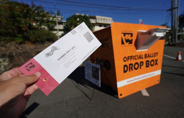 Official Ballot Box and General Election Ballot Vote 2020