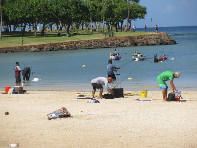Ala Moana fishermen