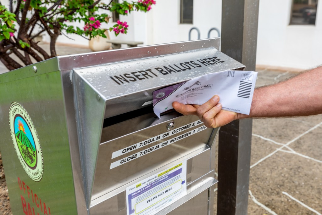 Maui County Building, voter box