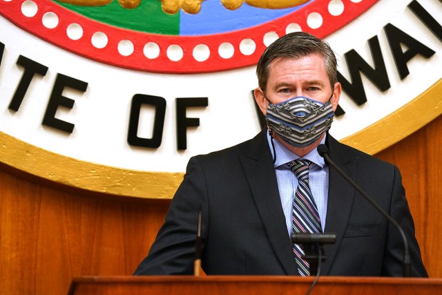 Honolulu City Council Chair Tommy Waters during city council meeting held at Honolulu Hale.