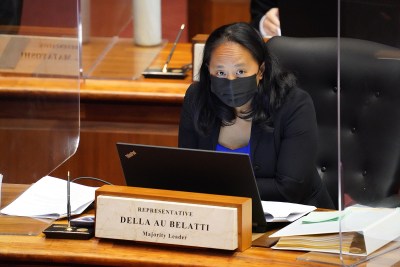 House member Della Au Belatti during floor session amidst a COVID-19 pandemic. March 9, 2021