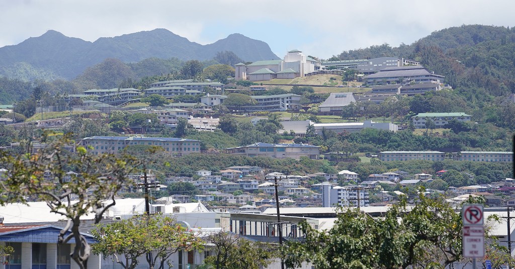 The Kamehameha Schools located on the slopes of Kapalama.