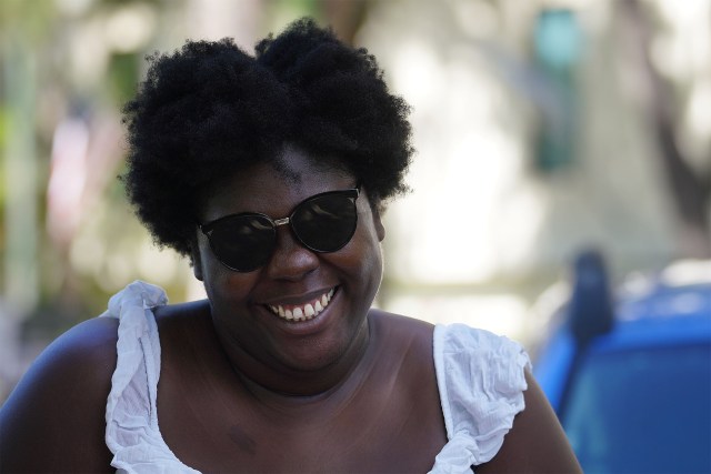 Jamlia Jarmon at the Juneteenth celebration held at Kapiolani Park.