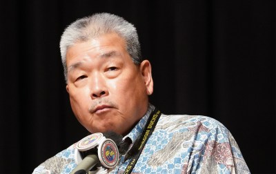Department of Planning and Permitting Director Dean Uchida speaks to media during Mayor Blangiardi’s press conference about illegal vacation rentals and how the city will be handling enforcement. August 23, 2021