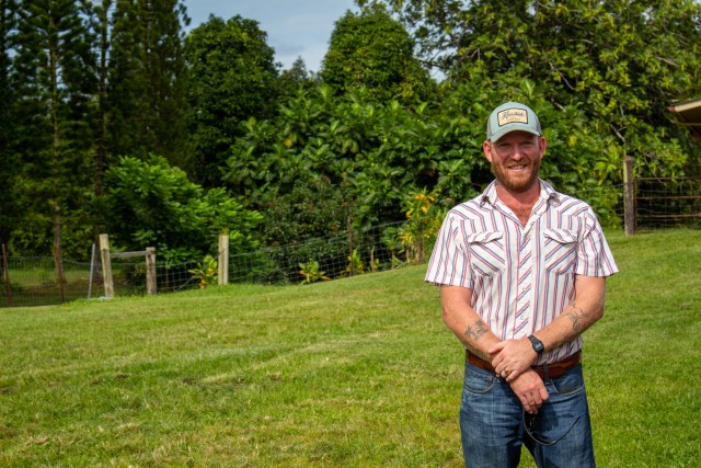 Nicholas Krueger, an instructor of Integrated Crop Livestock Systems at UH Hilo.