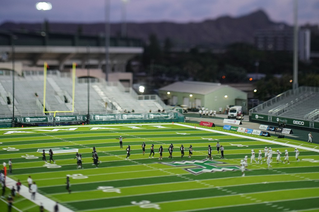 The first UH Football game vs Portland State Vikings at the Clarence TC Ching Athletic Complex.