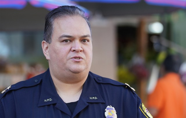HPD Interim Chief Rade Vanic speaks during a Weed and Seed press conference held at Kekaulike Mall.