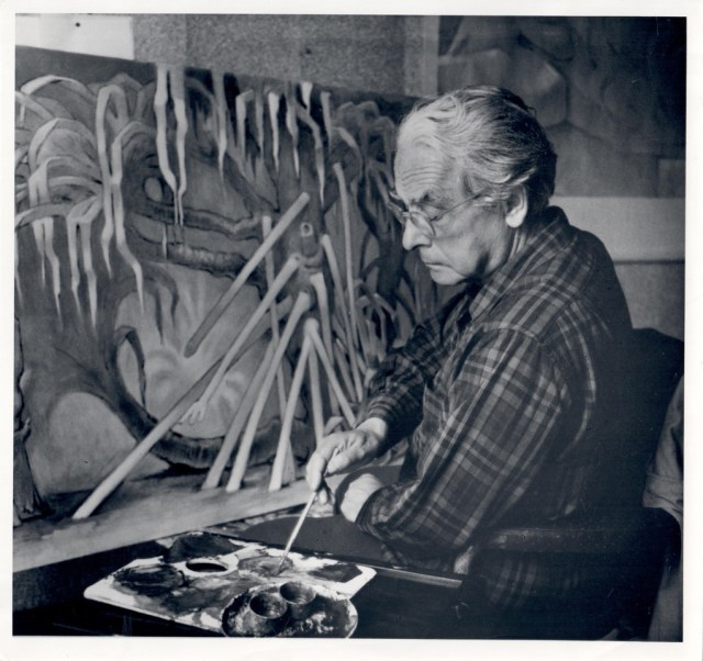 Jean Charlot painting artist in Hawaii