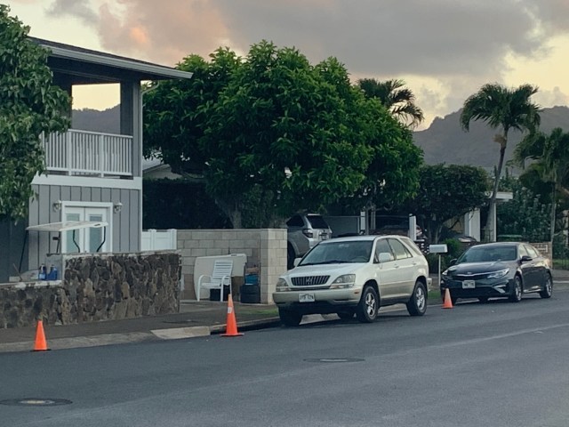 residents put out cones