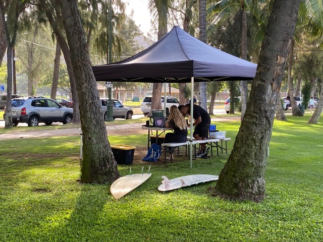 surf school tent unpermitted commmercial use Kapiolani Park